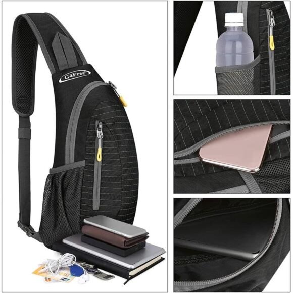 Sling Bags Men and Women Shoulder Backpack Small Crossbody Chest Sling Backpack - Picture 3 of 7